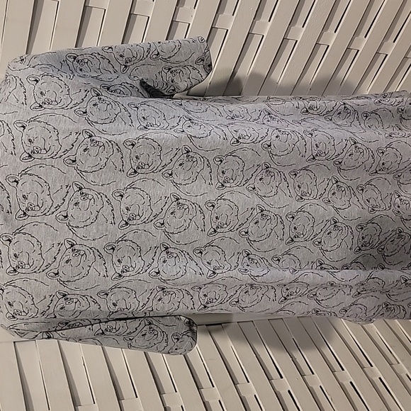 LuLaRoe Gray Grizzlie Bear Tunic Top Size Large - Picture 5 of 6